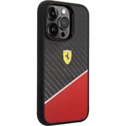 Ferrari Bimaterial Carbon Case Red With Silver Stripe iPhone 14 Pro Max Ferrari Bimaterial Carbon Case Red With Silver Stripe iPhone 14 Pro Max