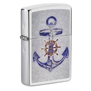 Zippo 49411 250 Anchor Design High Polish Chrome Windproof Lighter