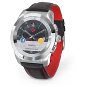 MyKronoz ZeTime Petite Premium Polished Silver/Black Carbon Red Stitching MyKronoz ZeTime Petite Premium Polished Silver/Black Carbon Red Stitching