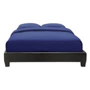 Brown Upholstered Platform King Bed without Mattress Brown Brown Upholstered Platform King Bed without Mattress Brown