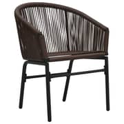 Vidaxl 3 Piece Bistro Set With Cushions Pvc Rattan Brown