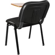 Mahmayi Gamma 502W Student Chair – Durable Metal Legs - Padded Seat Cushion - Student Writing Chair - Ergonomic Design - (Black)