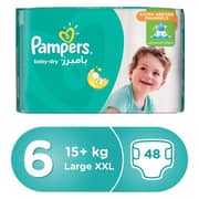 Pampers 10518 Size 6 Dry Diapers XXL 15+ Kg Mega Pack 48 Count