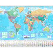 Collins World Wall Paper Map