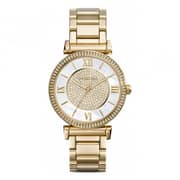 Michael Kors Catlin Gold Tone Metal Watch Women MK3332