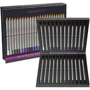 SHANY Cosmetics Slim Eyeliner Pencil Set - 24 Ly-Pigmented And Long-Lasting Eye Pencils In Matte Metallic Finishes With Case SHANY Cosmetics Slim Eyeliner Pencil Set - 24 Ly-Pigmented And Long-Lasting Eye Pencils In Matte Metallic Finishes With Case