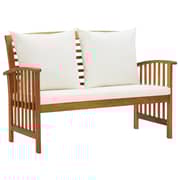 Vidaxl 2 Piece Garden Lounge Set With Cushions Solid Acacia Wood