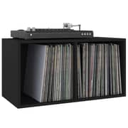 vidaXL Vinyl Storage Box Black 71x34x36 cm Engineered Wood vidaXL Vinyl Storage Box Black 71x34x36 cm Engineered Wood