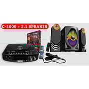 Cybertech C1000 Karaoke Compact System W/ 2.1 Speaker & 1Set Wireless Mic