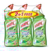 Harpic Toilet Cleaner Liquid Active Fresh Pine 750ml 2+1Free Harpic Toilet Cleaner Liquid Active Fresh Pine 750ml 2+1Free