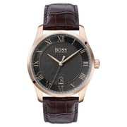 Hugo Boss 1513740 Master Quartz Brown Leather Watch Men