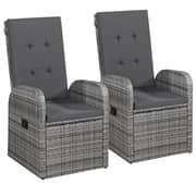 vidaXL 7 Piece Garden Dining Set with Cushions Grey vidaXL 7 Piece Garden Dining Set with Cushions Grey