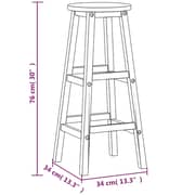 vidaXL Bar Stools 8 pcs Solid Wood Acacia vidaXL Bar Stools 8 pcs Solid Wood Acacia