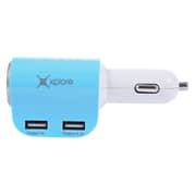 Xplore Car Charger With Micro Cable Black/Blue Xplore Car Charger With Micro Cable Black/Blue