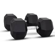 Sparnod Fitness Hex Dumbbells 5KG Each X 2 Rubber Coated Non-slip Handle For Or Muscle Toning And Full Body Workout