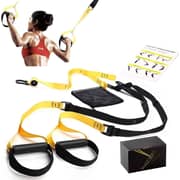 ULTIMAX Suspension Trainer Kit Body Weight Fitness Resistance Trainer Kit for Fitness Sports Home Gym Resistance bands Workout Fitness Suspension Exercise Pull Rope Straps Training