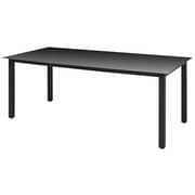 Vidaxl Garden Table Black 190x90x74 Cm Aluminium And Glass Vidaxl Garden Table Black 190x90x74 Cm Aluminium And Glass