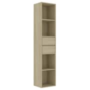 Vidaxl Book Cabinet Sonoma Oak 36x30x171 Cm Engineered Wood