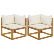 Vidaxl Sectional Corner Sofas 2 Pcs With Cushions Cream White Vidaxl Sectional Corner Sofas 2 Pcs With Cushions Cream White
