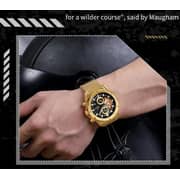 Naviforce NF8027S-GLD/BLK-Mesh Stainless Steel Chronograph Edition