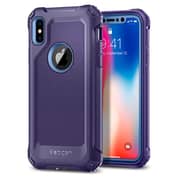 Spigen Iphone X Pro Guard Case/cover - Deep Purple - Full 360 Protection With 2 Pc Glass Screen Protector