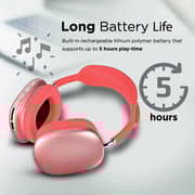 Promate Wireless Bluetooth Headphones, Ergonomic Over-ear Adjustable Bluetooth 5.0 Headset With Mic, Fm Radio, Tf Card Slot And Wired Mode 3.5mm Jack For Iphone 12, Gym, Travel, Office, Airbeat Red Promate Wireless Bluetooth Headphones, Ergonomic Over-ear Adjustable Bluetooth 5.0 Headset With Mic, Fm Radio, Tf Card Slot And Wired Mode 3.5mm Jack For Iphone 12, Gym, Travel, Office, Airbeat Red