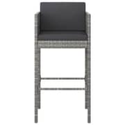 Vidaxl Bar Stools 2 Pcs With Cushions Grey Poly Rattan Vidaxl Bar Stools 2 Pcs With Cushions Grey Poly Rattan