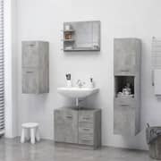 vidaXL Bathroom Mirror Concrete Grey 60x10.5x45 cm Engineered Wood vidaXL Bathroom Mirror Concrete Grey 60x10.5x45 cm Engineered Wood