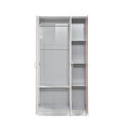 Danube - Jackson 3 Door Wardrobe-white / Light Pink