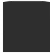 vidaXL Vinyl Storage Box Black 71x34x36 cm Engineered Wood vidaXL Vinyl Storage Box Black 71x34x36 cm Engineered Wood