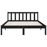 vidaXL Bed Frame Black Solid Pinewood 140x200 cm vidaXL Bed Frame Black Solid Pinewood 140x200 cm