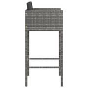 Vidaxl Bar Stools 2 Pcs With Cushions Grey Poly Rattan Vidaxl Bar Stools 2 Pcs With Cushions Grey Poly Rattan