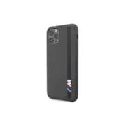 Detrend Bmw Tone-on-tone Stripe Silicone Hard Case For Iphone 11 Pro Shock Resistant - Dark Grey