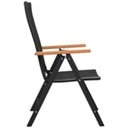 Vidaxl Stackable Garden Chairs 2 Pcs Poly Rattan Black