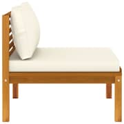Vidaxl Sectional Middle Sofa With Cream White Cushion Acacia Wood Vidaxl Sectional Middle Sofa With Cream White Cushion Acacia Wood