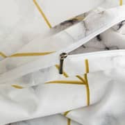 Luna Home King Size 6 Pieces Bedding Set Without Filler, Geometric Marble Design Luna Home King Size 6 Pieces Bedding Set Without Filler, Geometric Marble Design