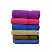 Sheep Bath Towel Plain Dyed Pearl Stripe Multicolor Untw00207 (pack Of 6)(70 X 140cm)