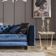 Gloria End Table Marble and Gold 52*51 cm Gloria End Table Marble and Gold 52*51 cm