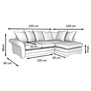 Galaxy Design Elliott Series L Shape Sofa Turquoise Galaxy Design Elliott Series L Shape Sofa Turquoise