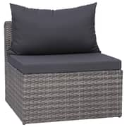 Vidaxl 3 Piece Garden Sofa Set With Cushions Grey Poly Rattan Vidaxl 3 Piece Garden Sofa Set With Cushions Grey Poly Rattan