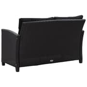 Vidaxl 2-seater Garden Sofa With Cushions Black 124 Cm Poly Rattan Vidaxl 2-seater Garden Sofa With Cushions Black 124 Cm Poly Rattan