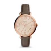 Fossil ES3707 Jacqueline Gray Leather Watch