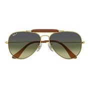 Ray Ban Aviator Gold Metal Polarized Unisex Sunglasses RB3422Q-001/M9-58
