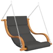 Vidaxl Swing Chair With Cushion Solid Bent Wood With Teak Finish Vidaxl Swing Chair With Cushion Solid Bent Wood With Teak Finish
