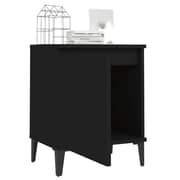 vidaXL Bed Cabinet with Metal Legs Black 40x30x50 cm vidaXL Bed Cabinet with Metal Legs Black 40x30x50 cm