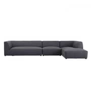 Asghar Furniture -Opal L-Shaped Sofa Set - Black Asghar Furniture -Opal L-Shaped Sofa Set - Black