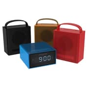 Creative Chrono Portable Splash-proof Bluetooth Speaker and FM Radio Clock Blue