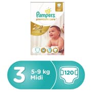 Pampers Premium Care Diapers Mega Box Size 3 5-9 Kg 120 Count Pampers Premium Care Diapers Mega Box Size 3 5-9 Kg 120 Count