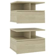 vidaXL Floating Nightstands 2 pcs Sonoma Oak 40x31x27cm Engineered Wood vidaXL Floating Nightstands 2 pcs Sonoma Oak 40x31x27cm Engineered Wood