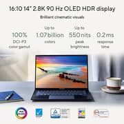 ASUS ZenBook 14 OLED (2022) Laptop - AMD Ryzen 5-5625U / 14inch 2.8K OLED / 8GB RAM / 512GB SSD / Shared AMD Radeon Graphics / Windows 11 Home / English & Arabic Keyboard / Jade Black / Middle East Version - [UM3402YA-OLED0R5W]